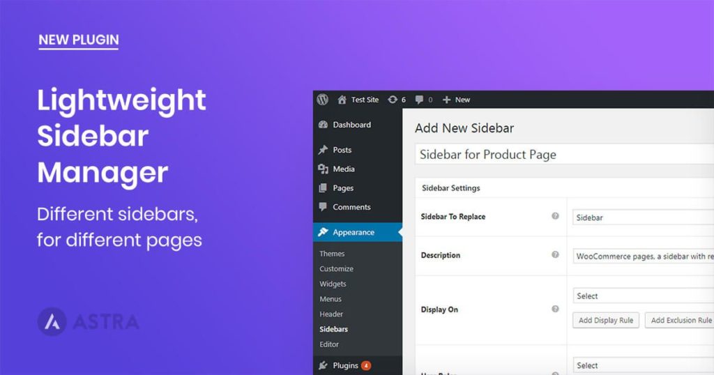 Introducing Lightweight Sidebar Manager Sidebar manager WordPress plugin