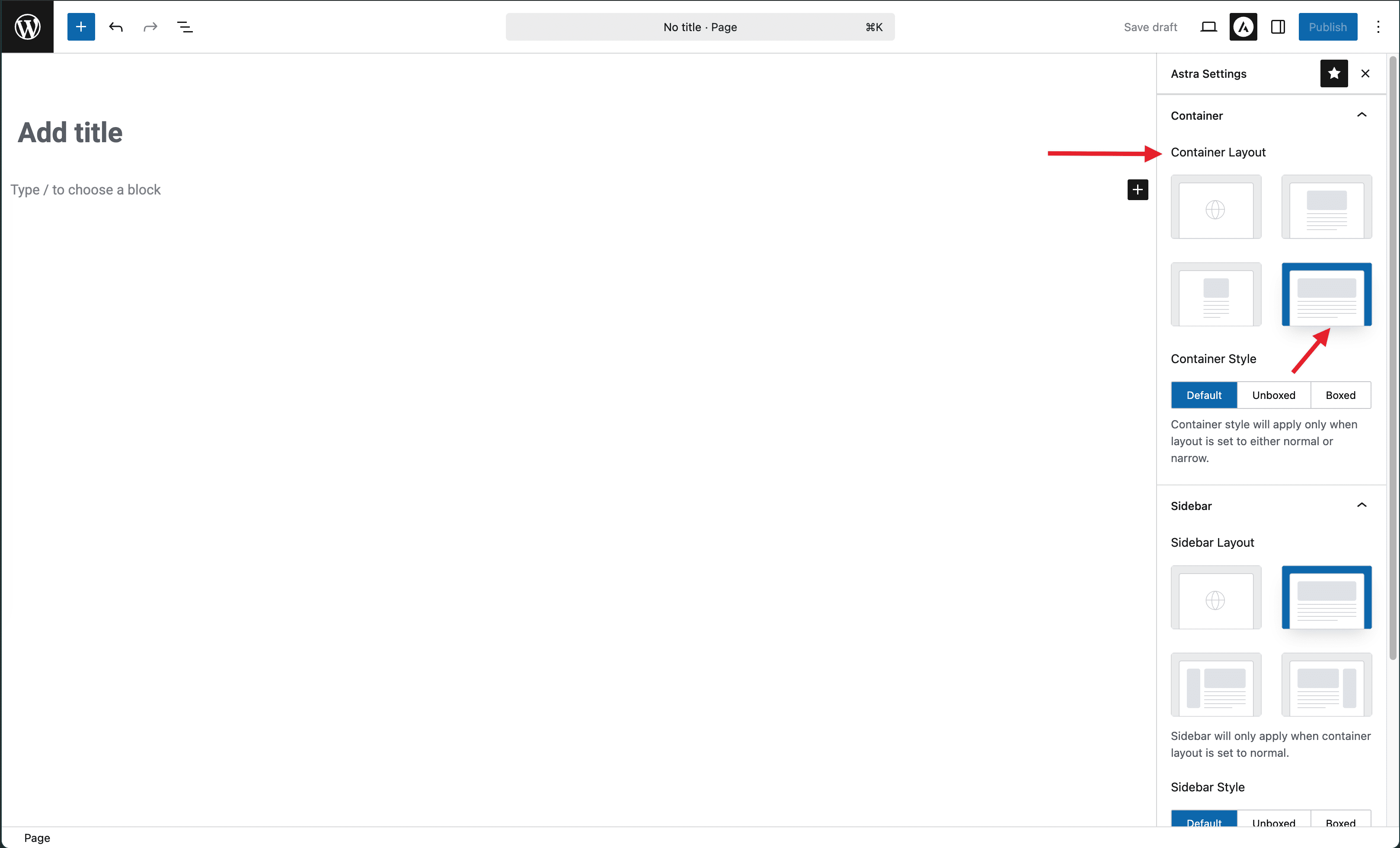 Recommended Settings for Elementor and the Astra Theme Astra Settings: Set Full Width
