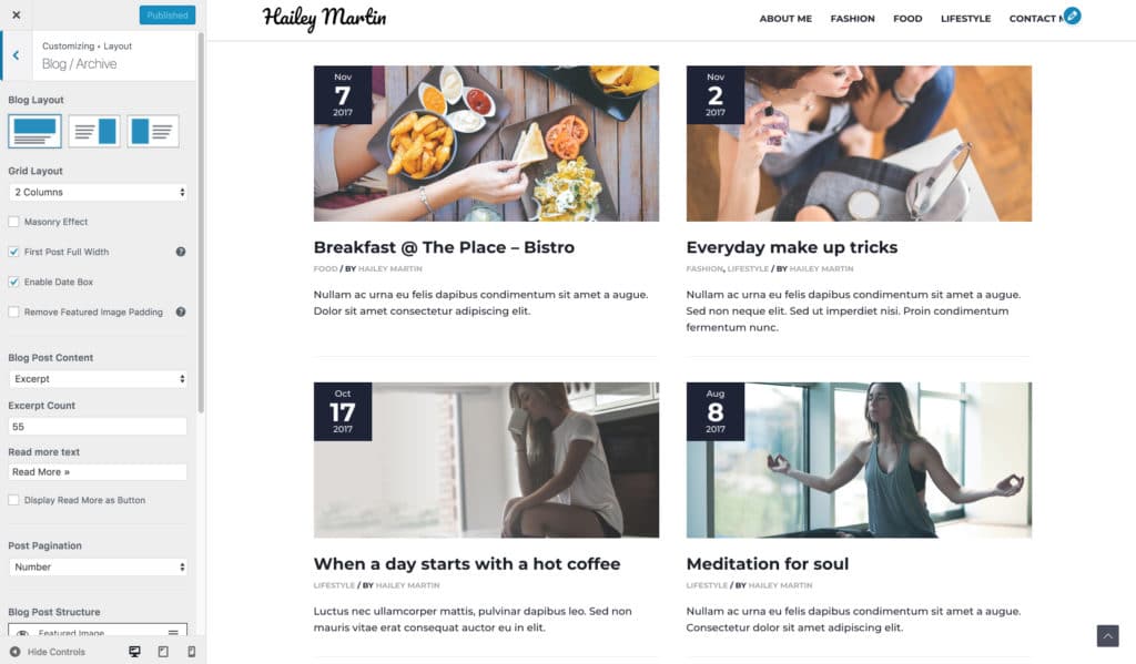 Few Big Announcements! Blog Pro - Customizer