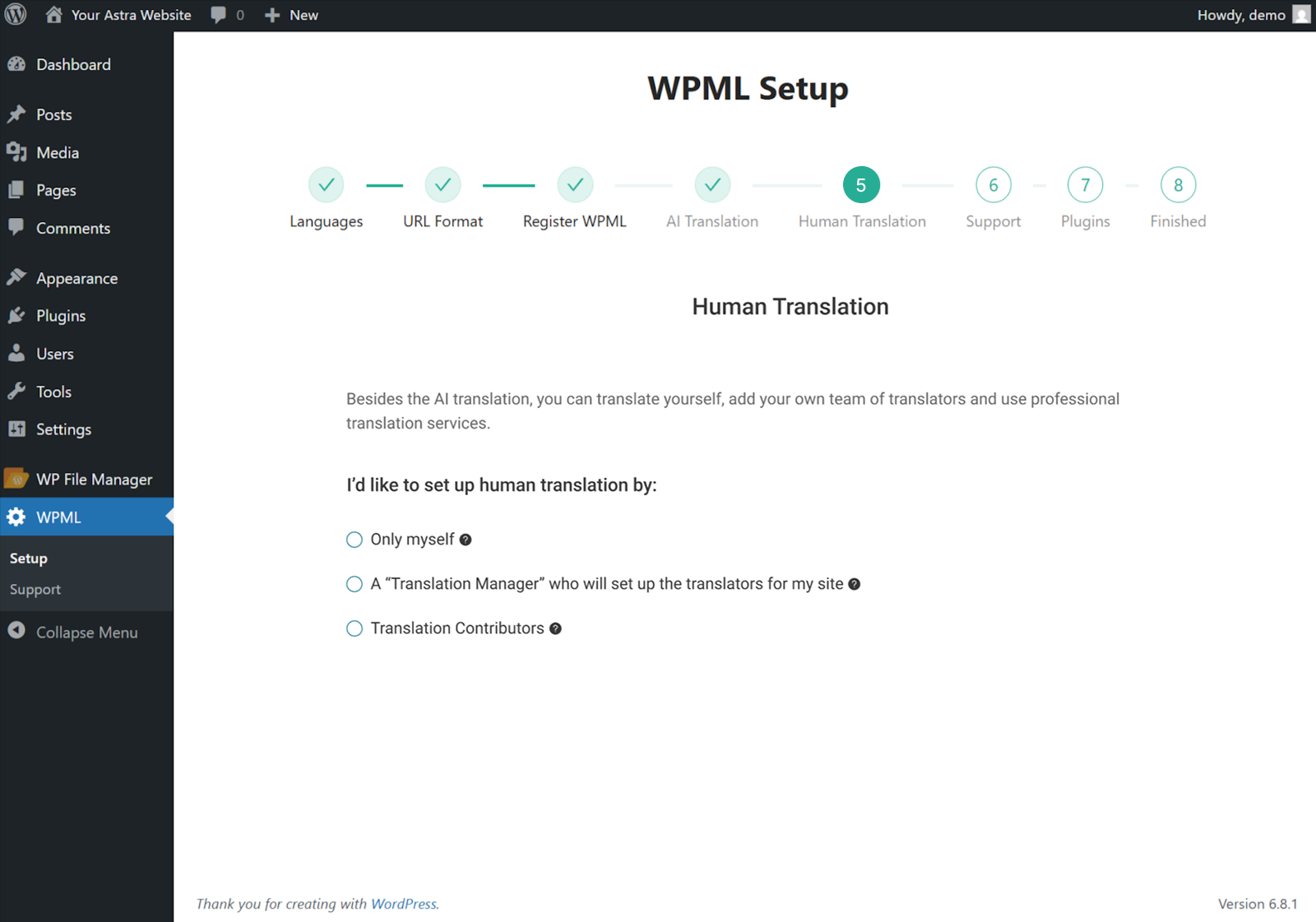 How To Make Astra Multilingual With WPML Image7