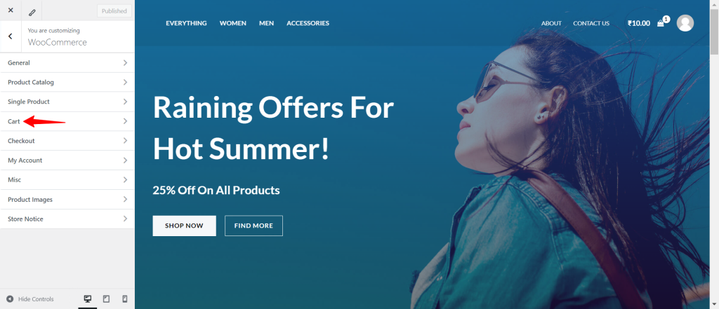 WooCommerce Integration Overview in Free Astra Theme Cart 1024x441
