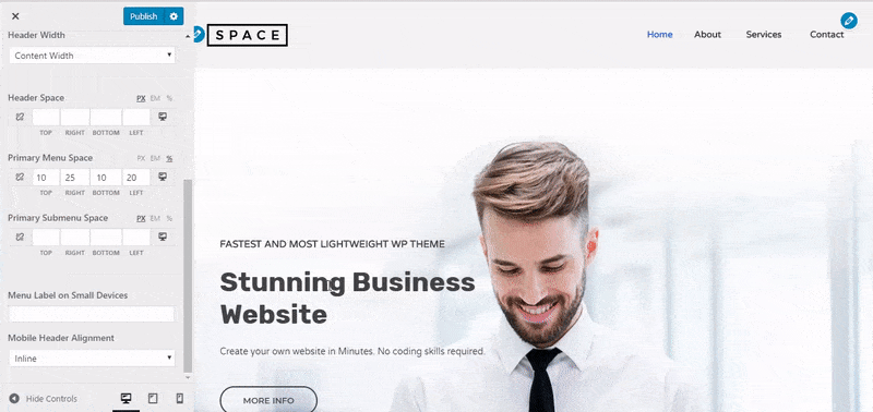 Introducing Spacing Module & LifterLMS Integration in Astra Astra header menu spacing