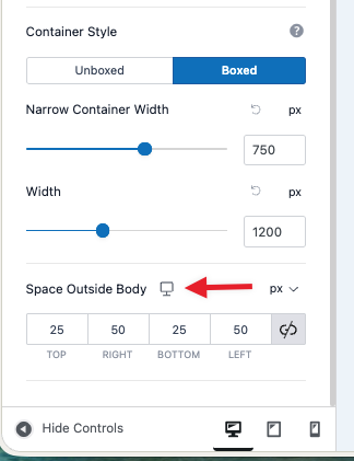 Padded Site Layout padded layout - space outside body