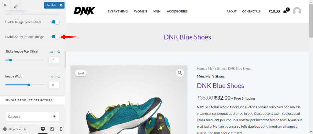 Single Product WooCommerce Sticky 1024x441