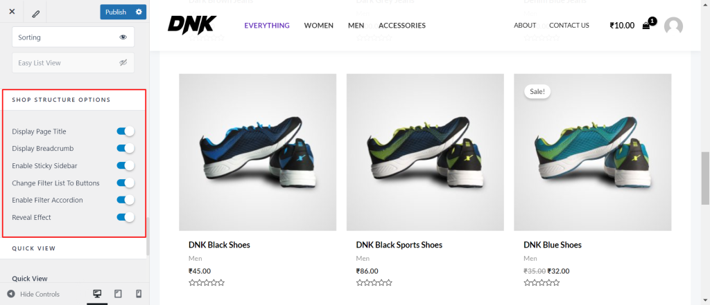 How to Design a Product Catalog Page or Shop Page Using WooCommerce Module in Astra? Structure 1 1024x441