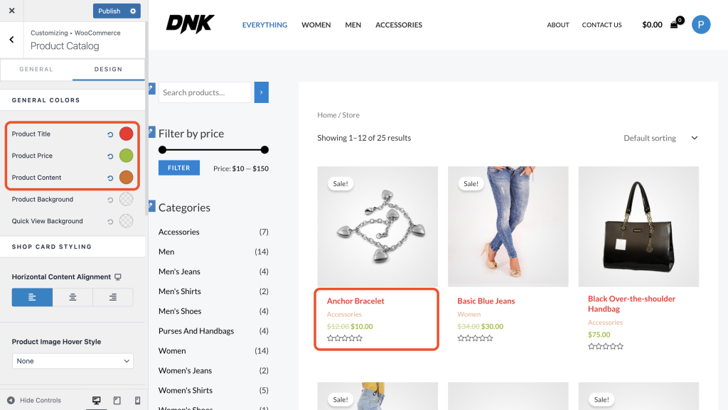 Colors & Background Options For WooCommerce product catalog options for WooCommerce