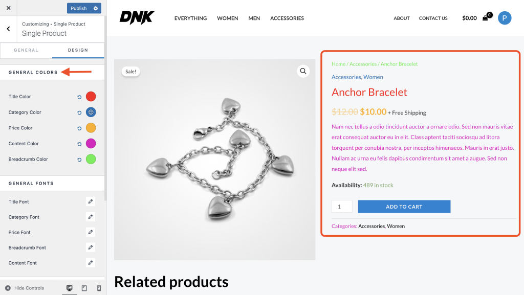 Colors & Background Options For WooCommerce single product color options for WooCommerce