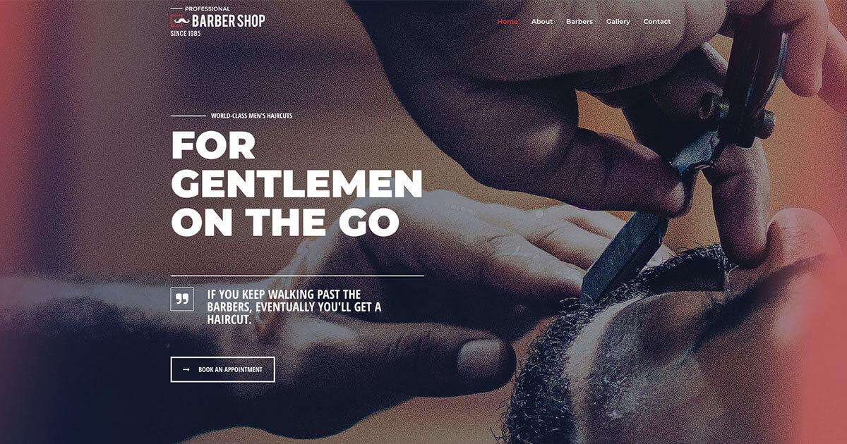 280+ Elementor Templates for Every Niche (Free + Premium) Barber, salon website template