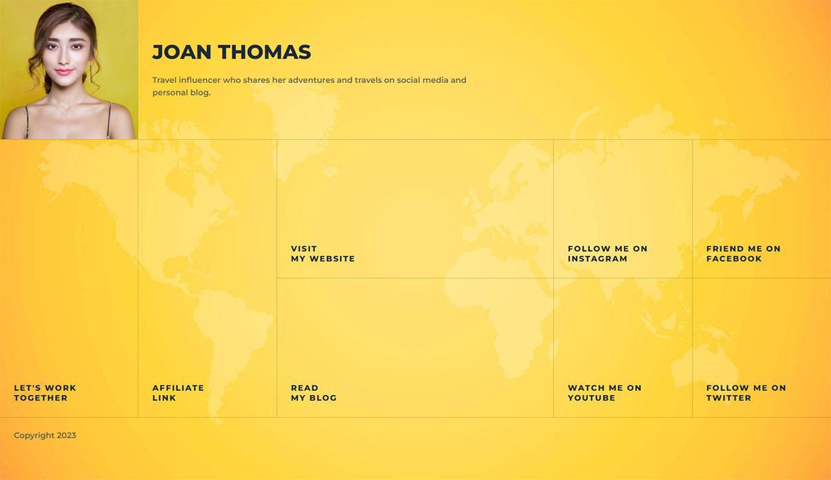 280+ Elementor Templates for Every Niche (Free + Premium) Biography template for travelers