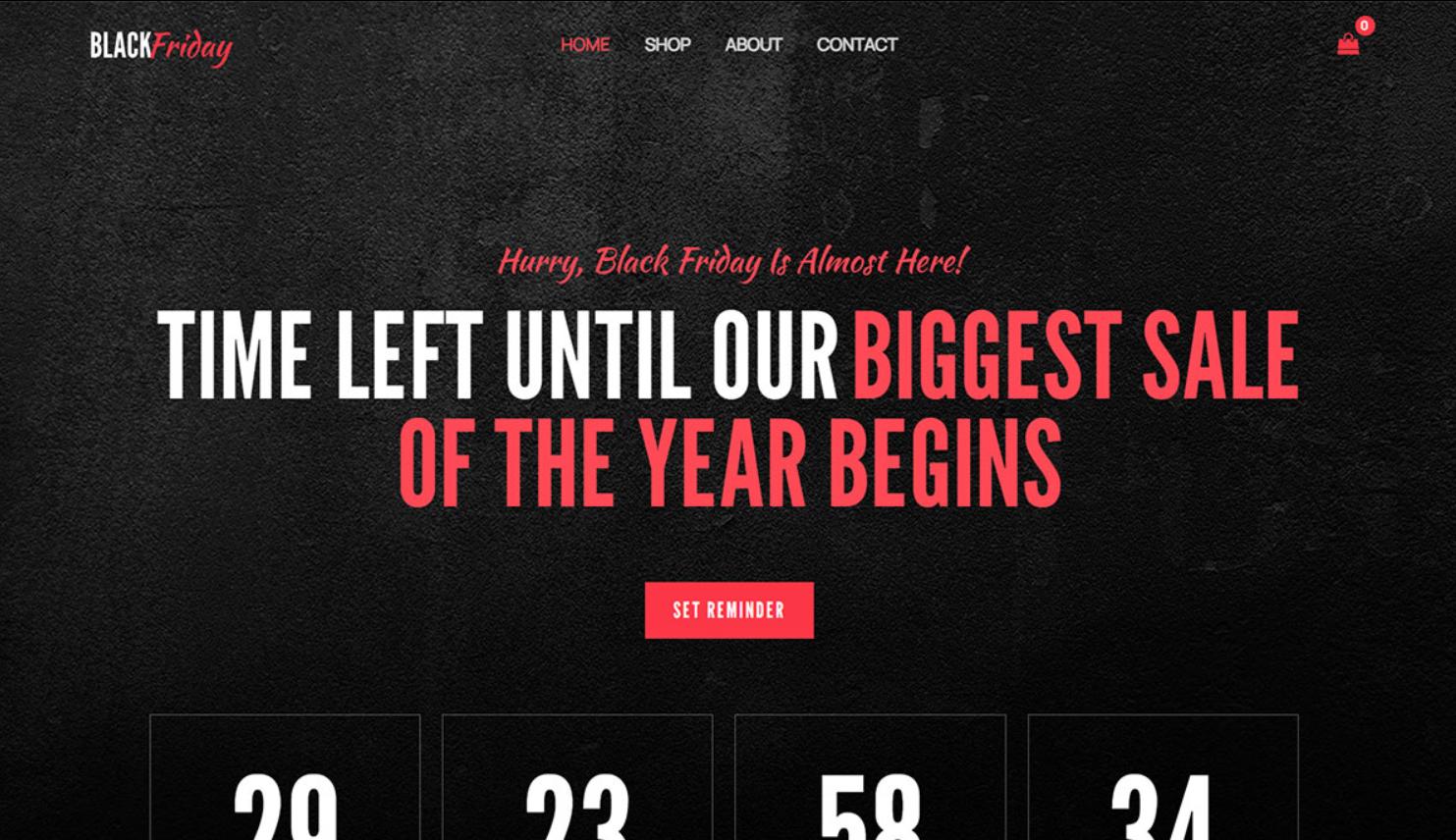 280+ Elementor Templates for Every Niche (Free + Premium) Black friday sale landing page