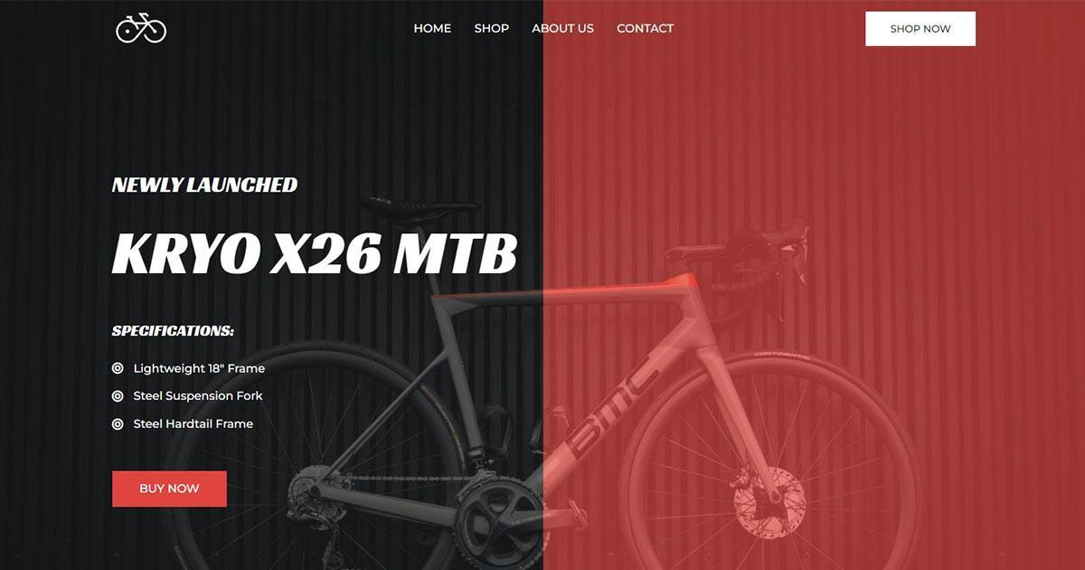 280+ Elementor Templates for Every Niche (Free + Premium) Cycle shop web template