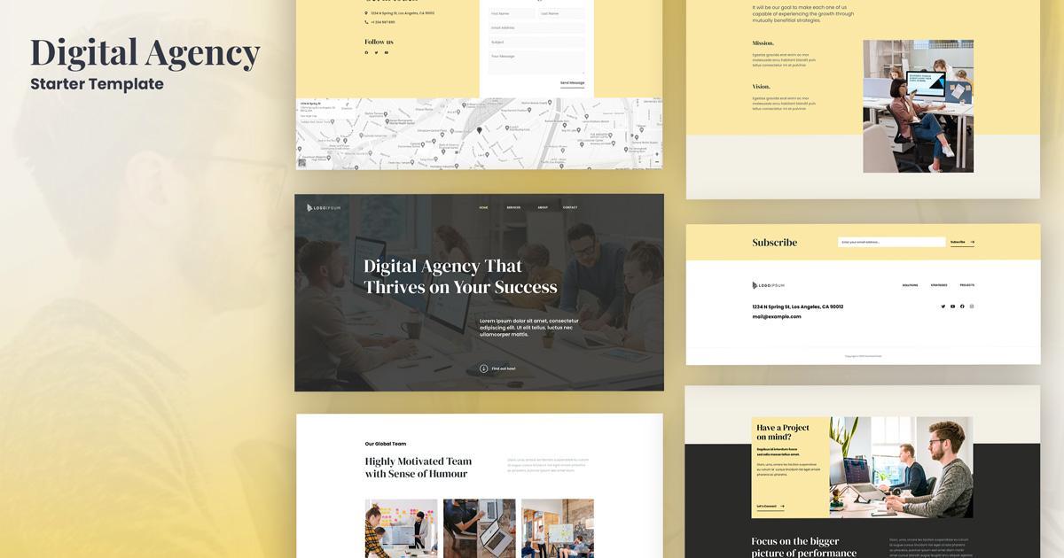 280+ Elementor Templates for Every Niche (Free + Premium) Digital agency web template