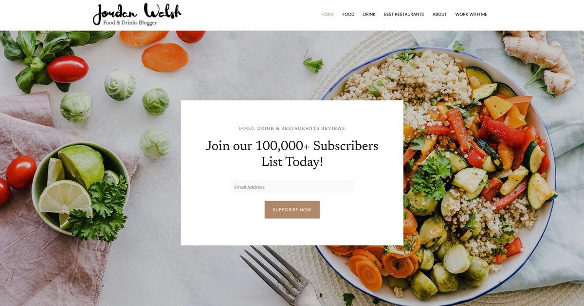 280+ Elementor Templates for Every Niche (Free + Premium) Food blogger website template