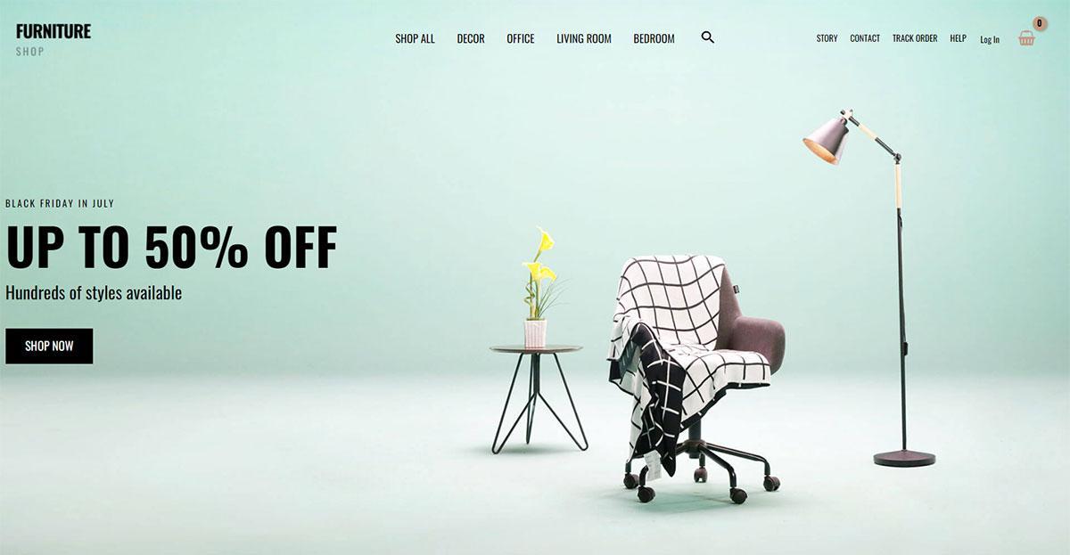 280+ Elementor Templates for Every Niche (Free + Premium) Furniture shop web template