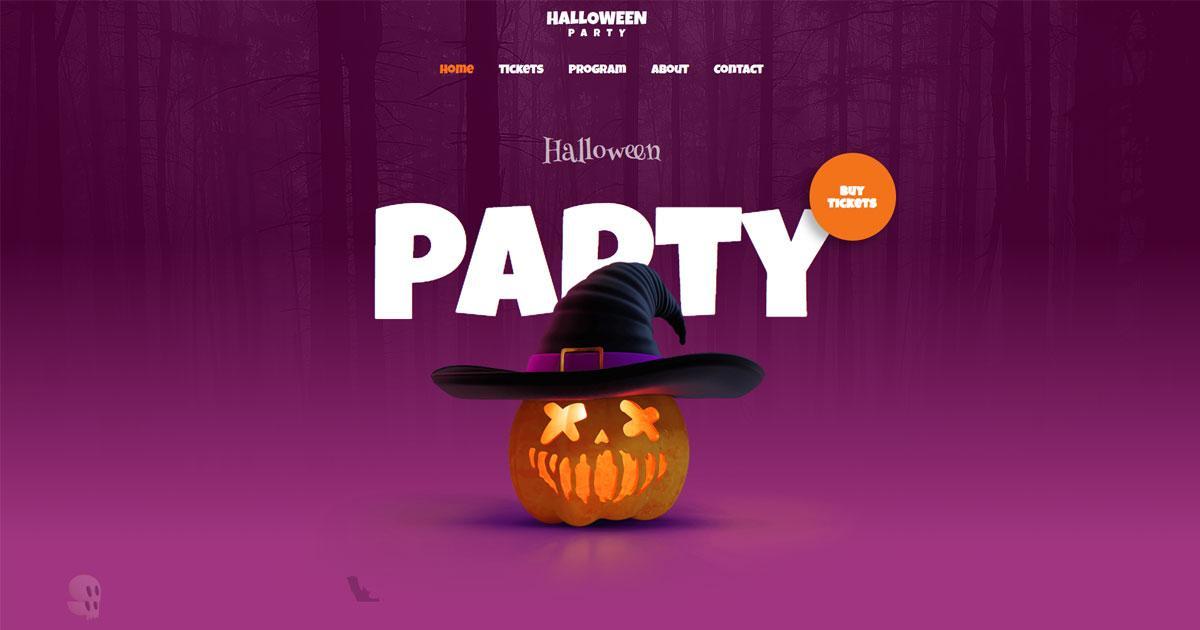 280+ Elementor Templates for Every Niche (Free + Premium) Halloween party web template