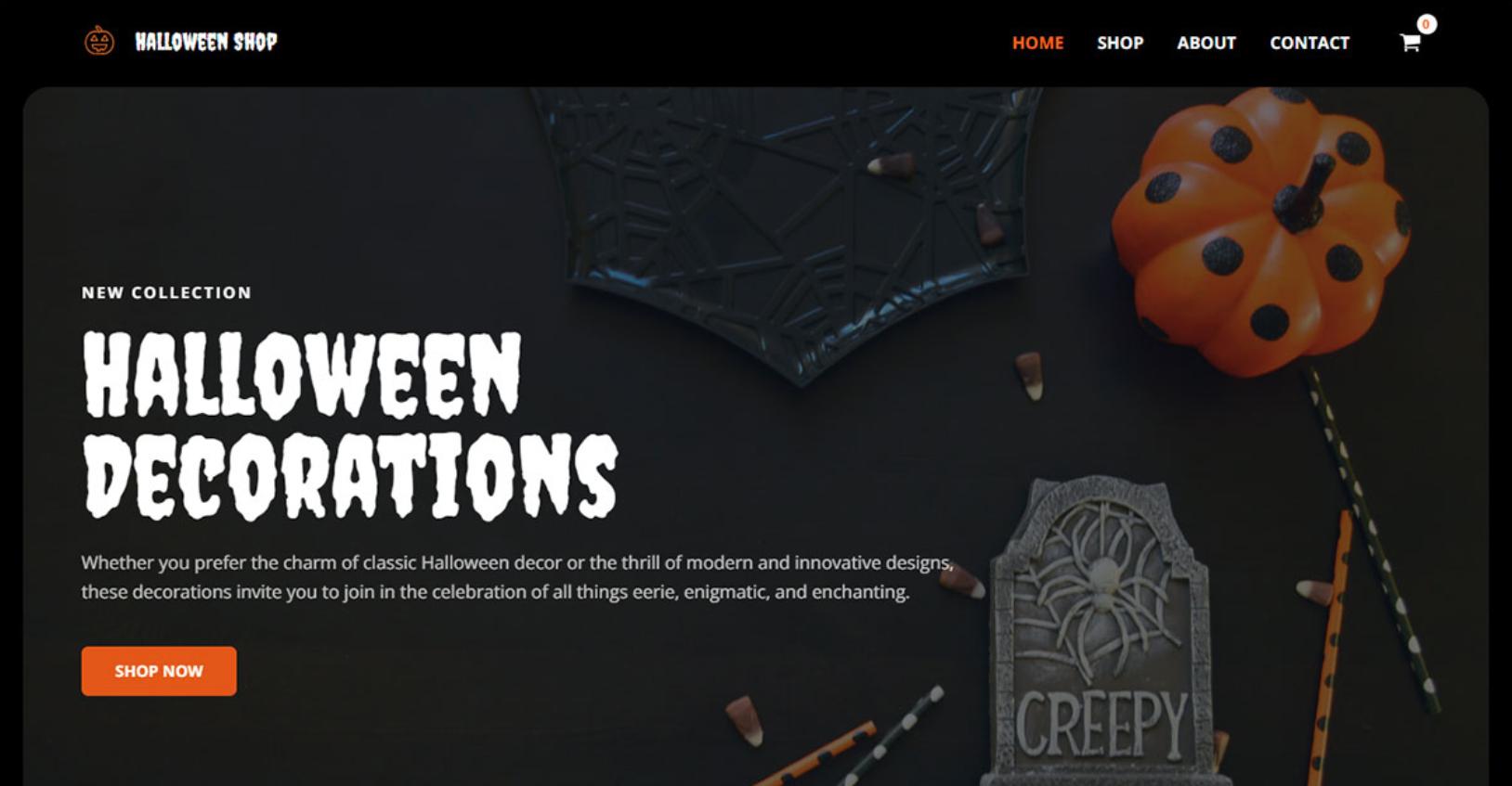 280+ Elementor Templates for Every Niche (Free + Premium) Halloween website template made with Elementor page builder