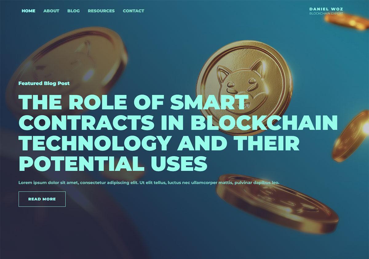 280+ Elementor Templates for Every Niche (Free + Premium) Modern template for blockchain tech