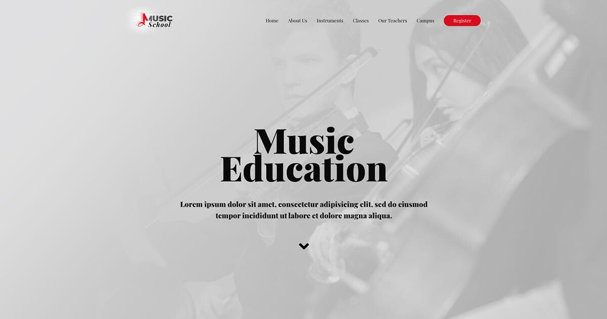 280+ Elementor Templates for Every Niche (Free + Premium) Music school website template