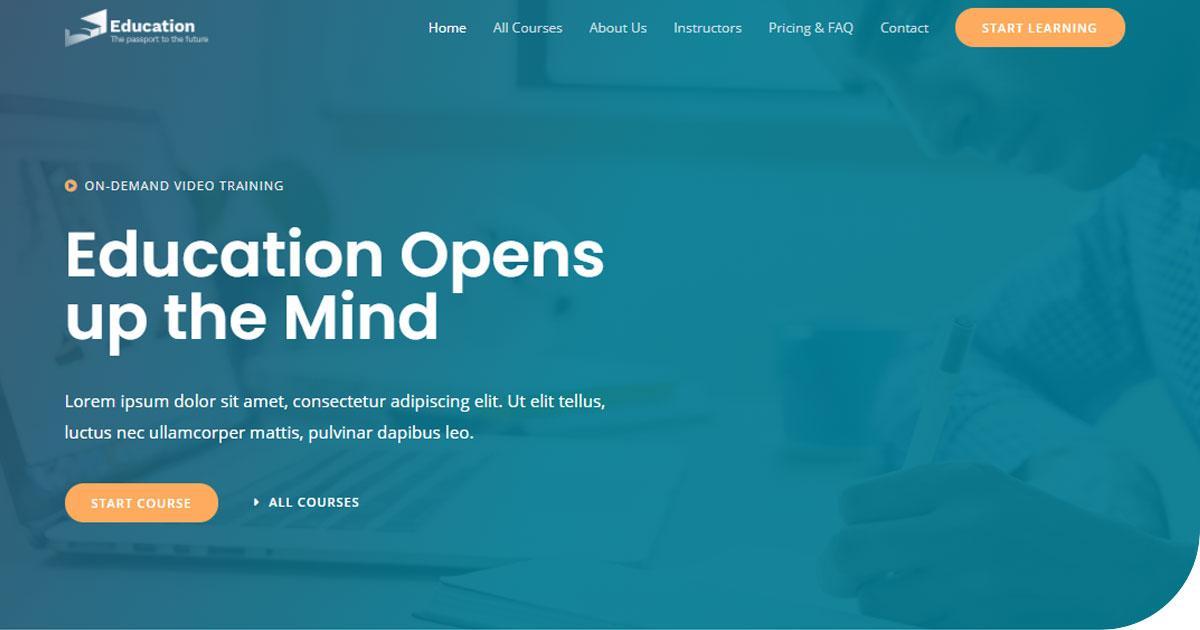 280+ Elementor Templates for Every Niche (Free + Premium) Online courses web template