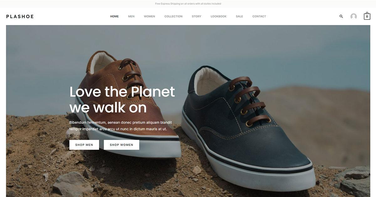 280+ Elementor Templates for Every Niche (Free + Premium) Shoe store template