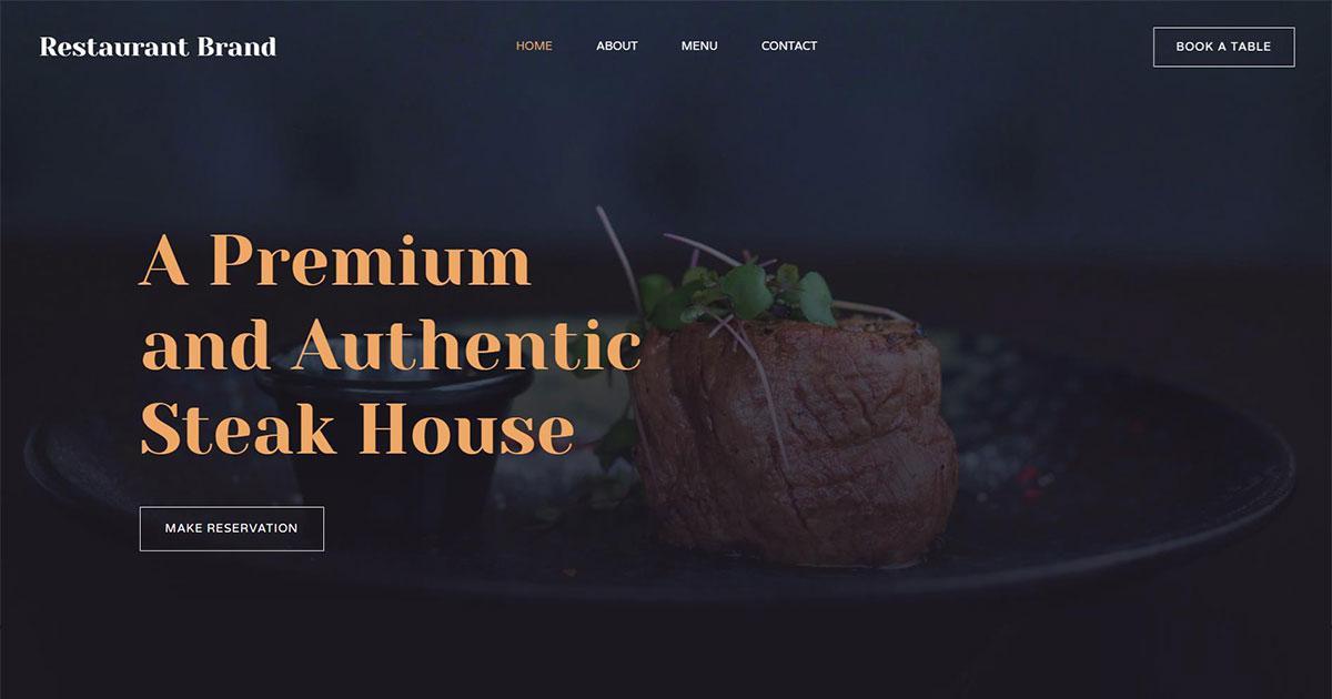 280+ Elementor Templates for Every Niche (Free + Premium) Steak House