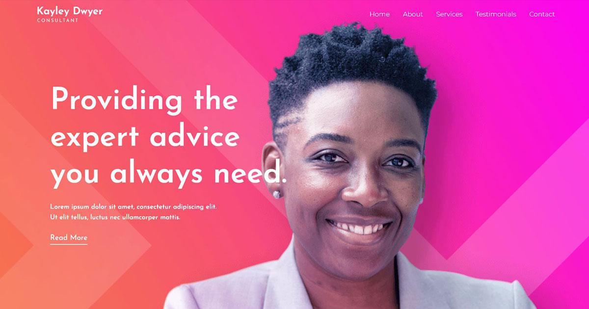 280+ Elementor Templates for Every Niche (Free + Premium) Web template for the Consultant