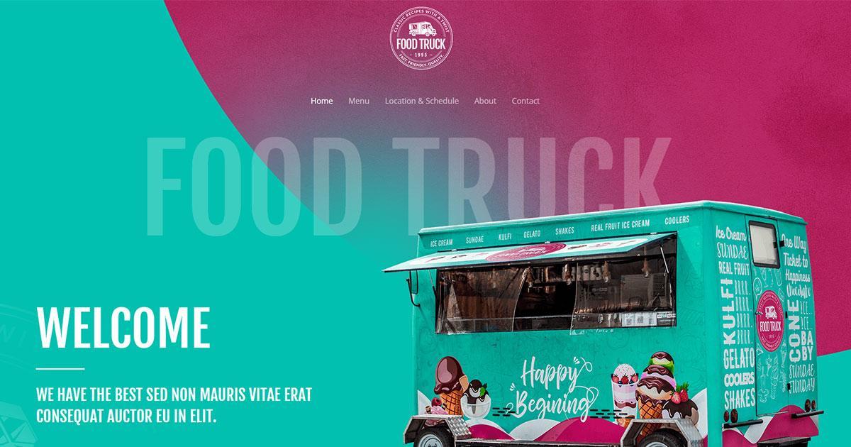 280+ Elementor Templates for Every Niche (Free + Premium) Web template for the food truck