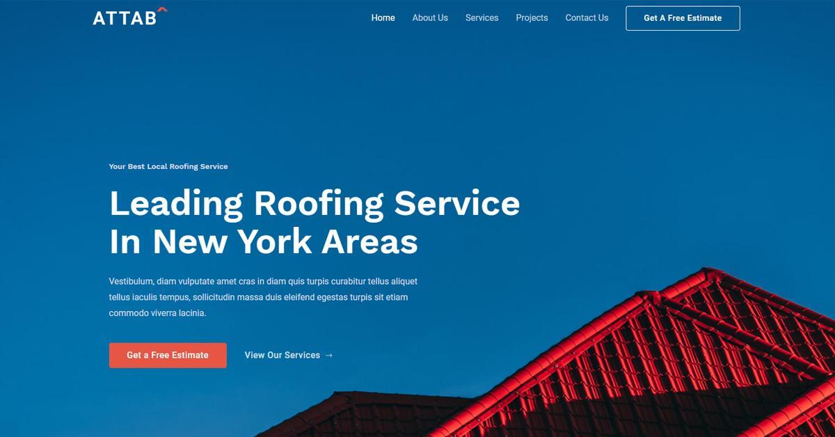 280+ Elementor Templates for Every Niche (Free + Premium) Web template for the roofing services
