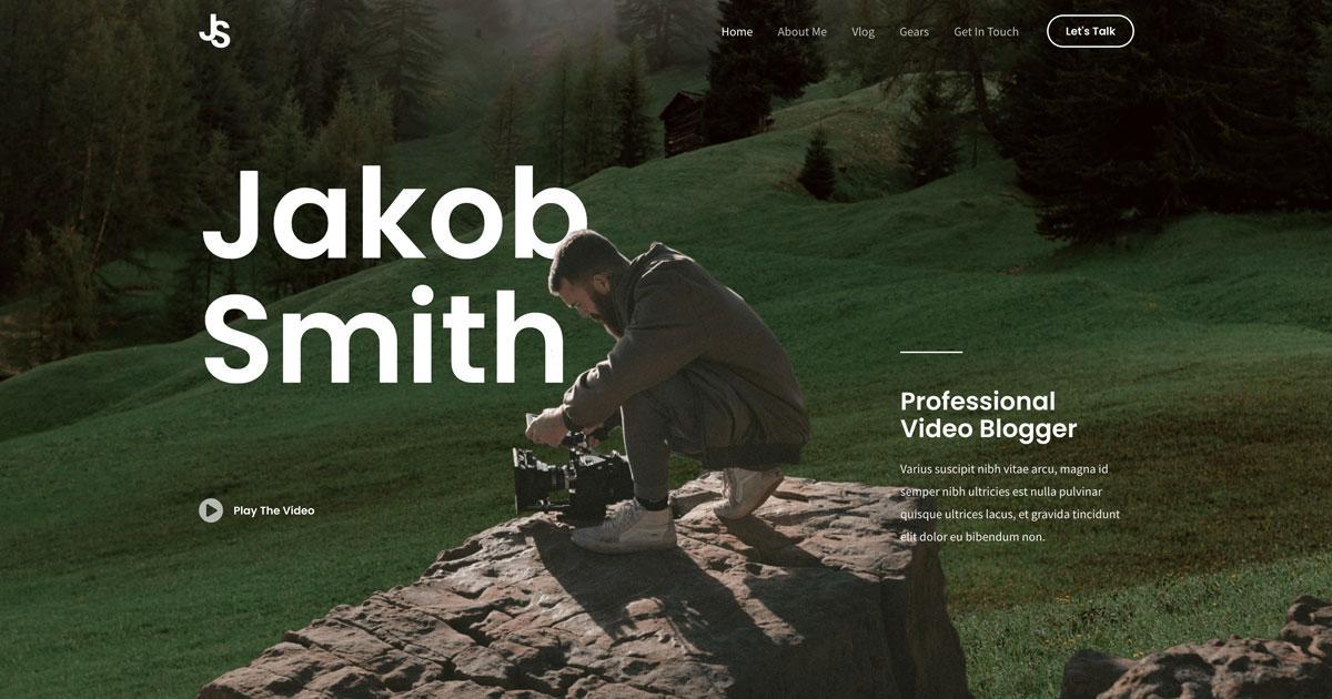 280+ Elementor Templates for Every Niche (Free + Premium) Web template for vloggers