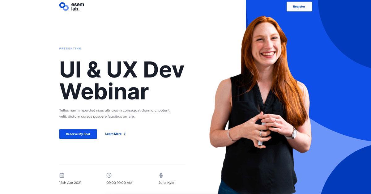 280+ Elementor Templates for Every Niche (Free + Premium) Webinar or Event website template