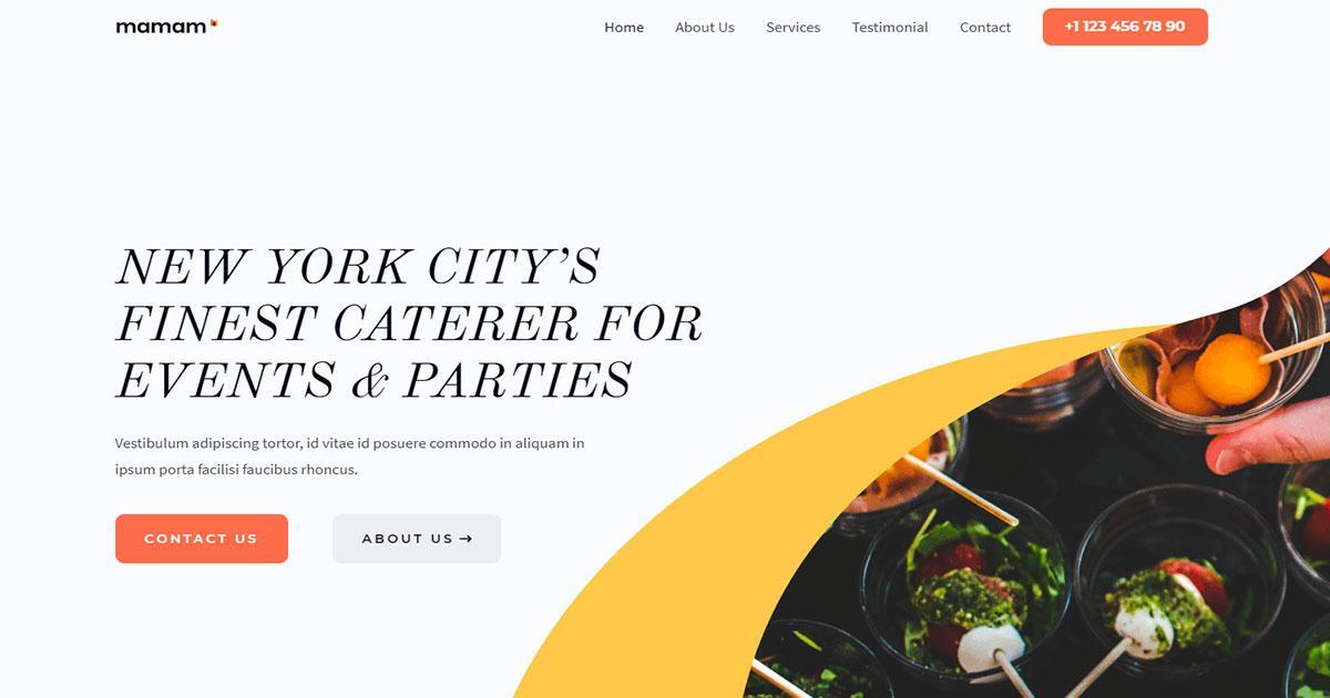 280+ Elementor Templates for Every Niche (Free + Premium) Website template for catering services