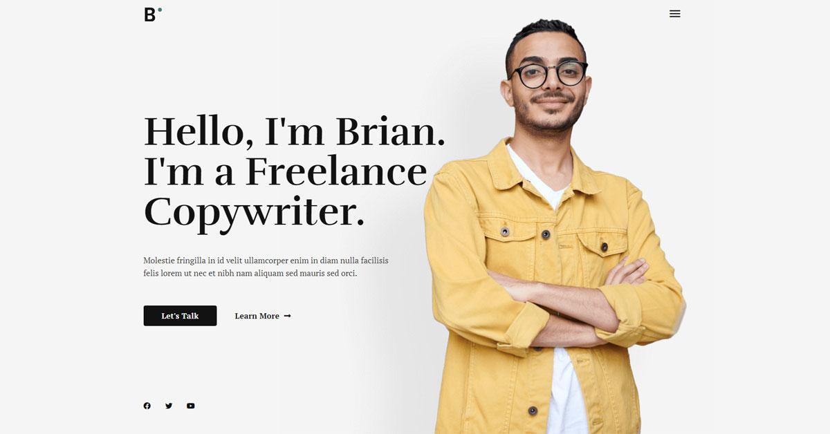 280+ Elementor Templates for Every Niche (Free + Premium) Website template for Freelances and Copywriters