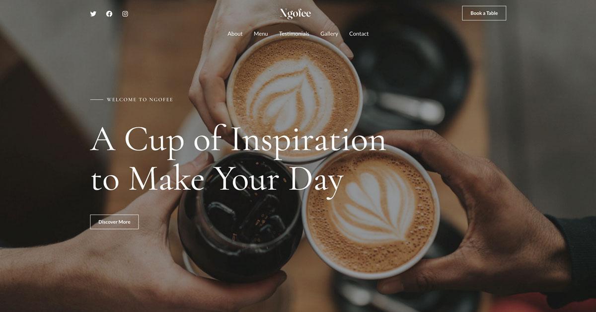 280+ Elementor Templates for Every Niche (Free + Premium) Website template for the coffee shop