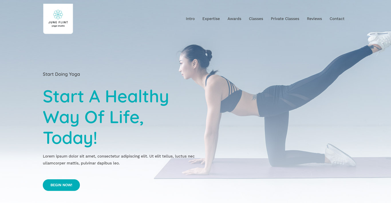Do More With Less – 48 Best Simple WordPress Themes Revealed! Yoga studio elementor site