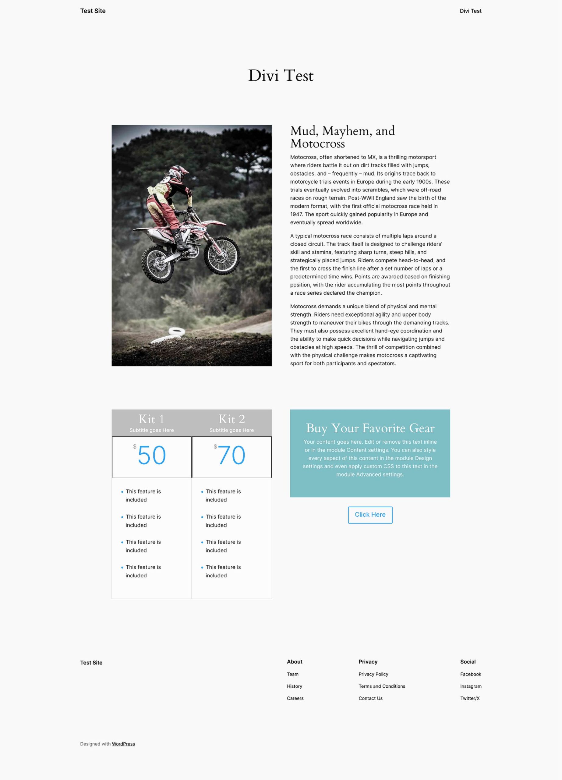 Divi vs Elementor: Which One is King of the Page Builders? divi test page design