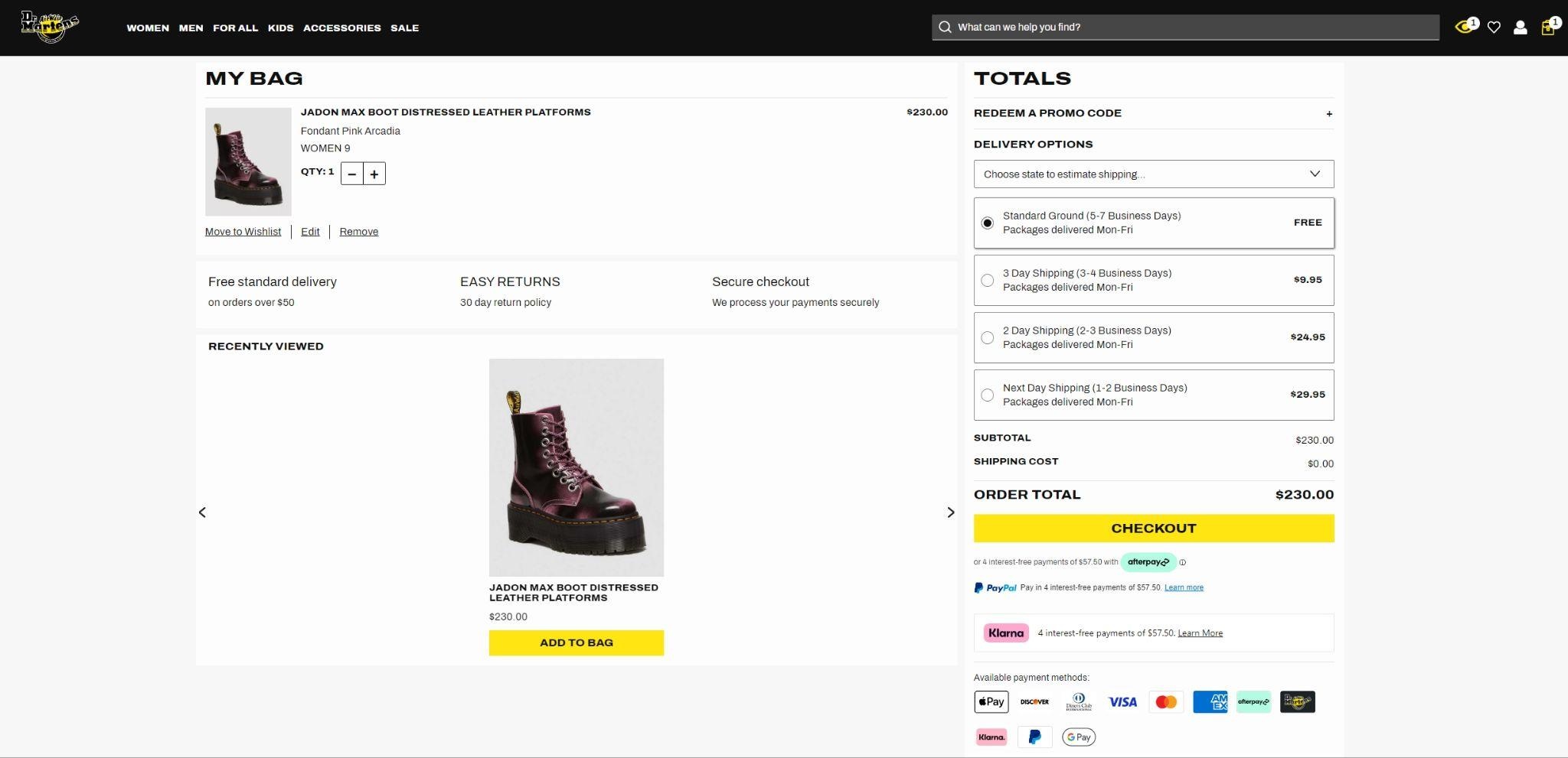 Masterful High Profit Checkout Page Design Secrets (+Examples) Doctor Martens