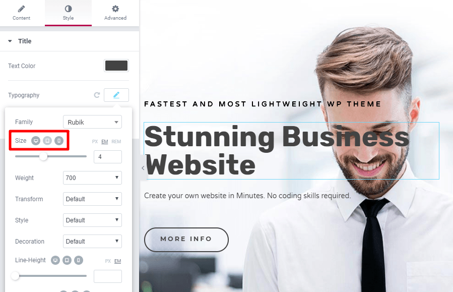 Elementor Vs Beaver Builder: A Detailed Page Builder Comparison responsive controls
