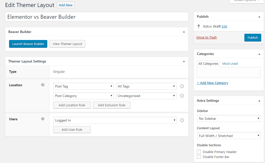 Elementor Vs Beaver Builder: A Detailed Page Builder Comparison location rules