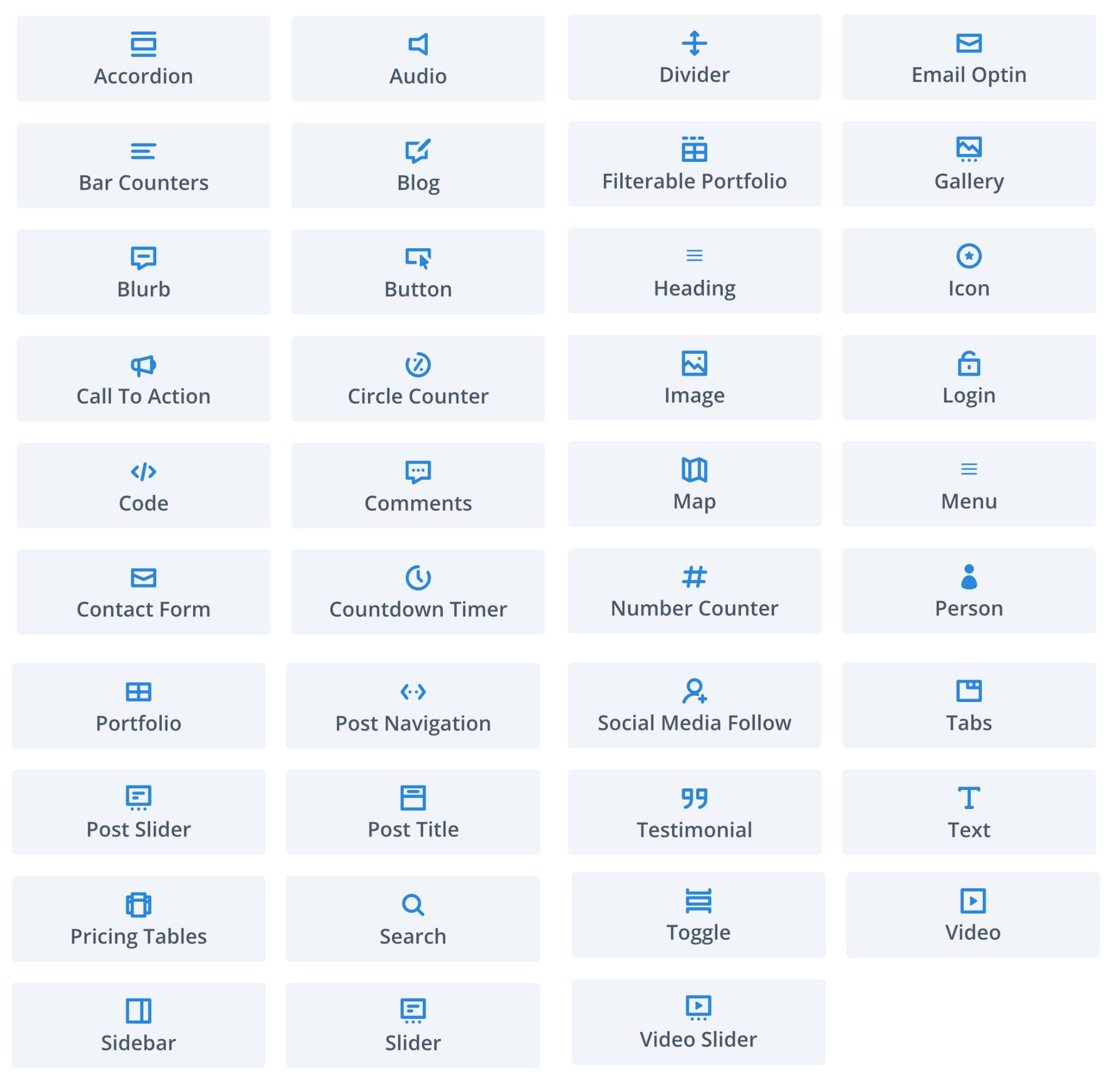 Divi vs Elementor: Which One is King of the Page Builders? list of divi modules
