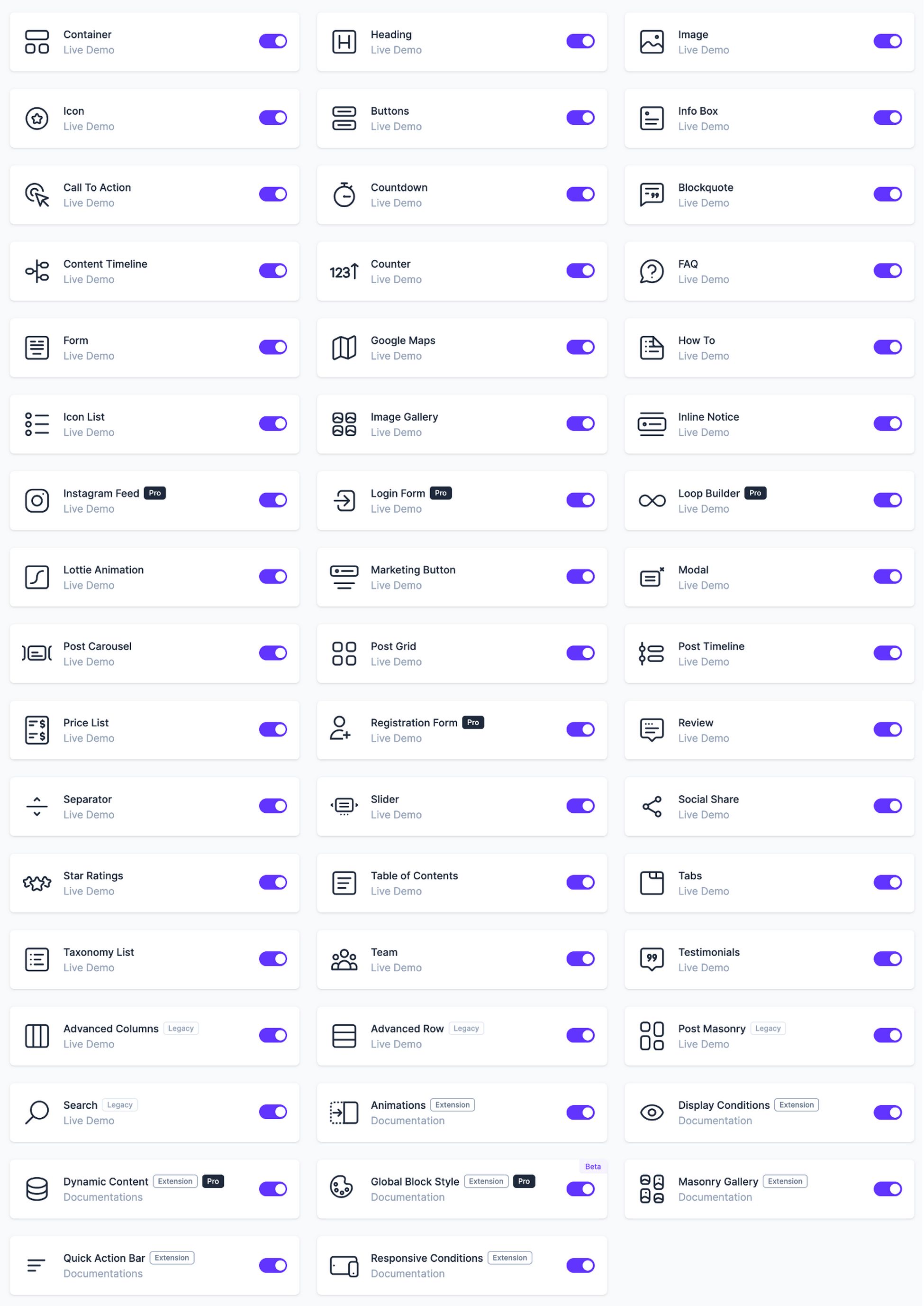 Divi vs Elementor: Which One is King of the Page Builders? list of spectra blocks