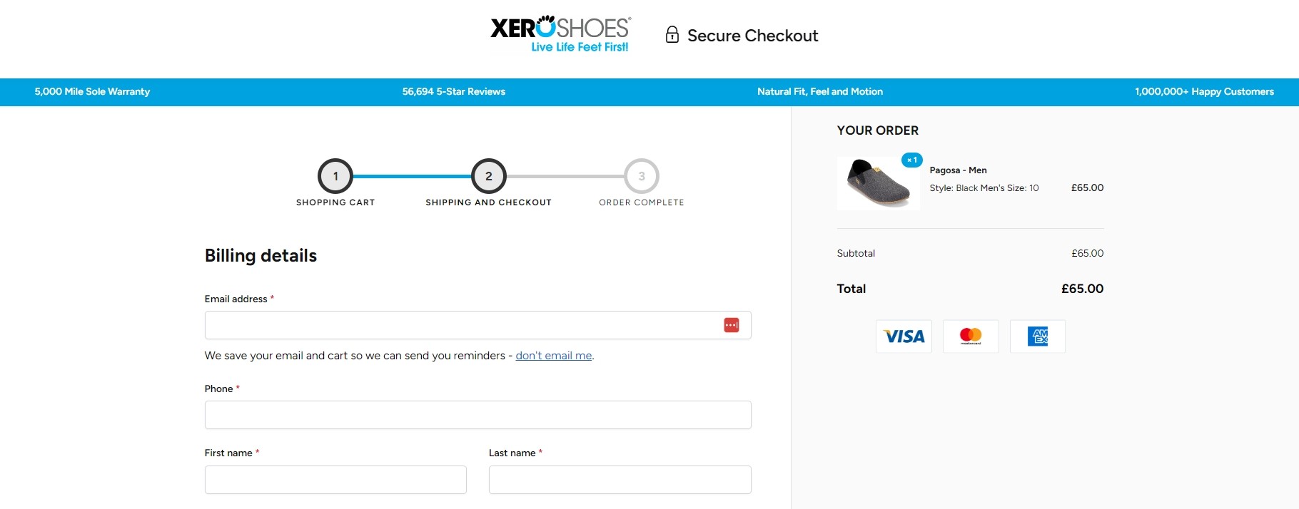 Masterful High Profit Checkout Page Design Secrets (+Examples) Xero Shoes