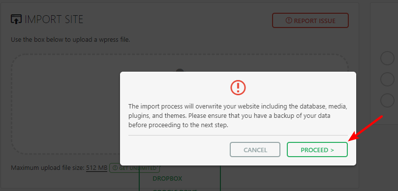 How To Create a Library of Website Templates Confirm import