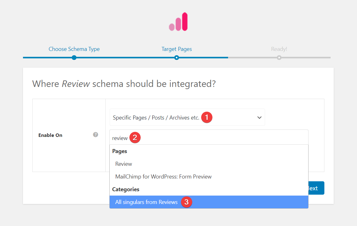 How To Add Rich Snippets to WordPress – A Beginner’s Guide Schema pro setting target pages