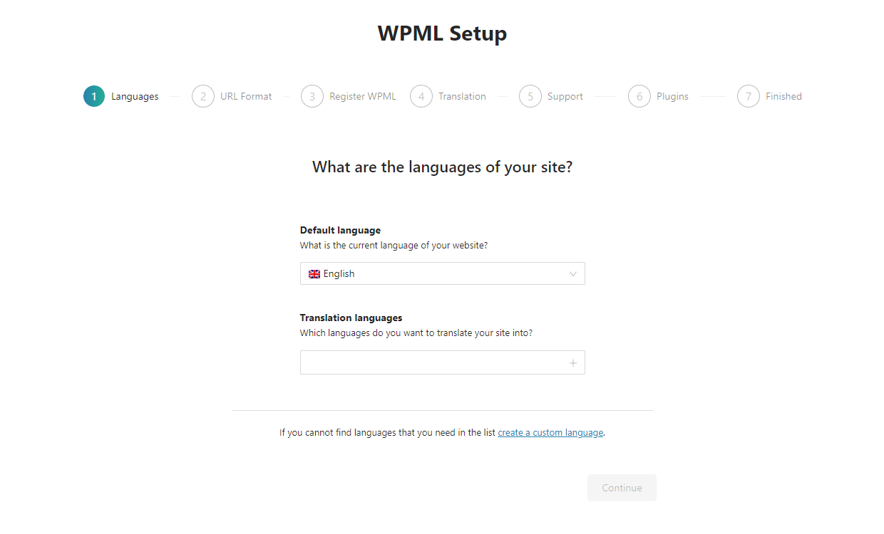 How To Create a Multilingual Website With WordPress - Step by Step Guide WPML Setup wizard