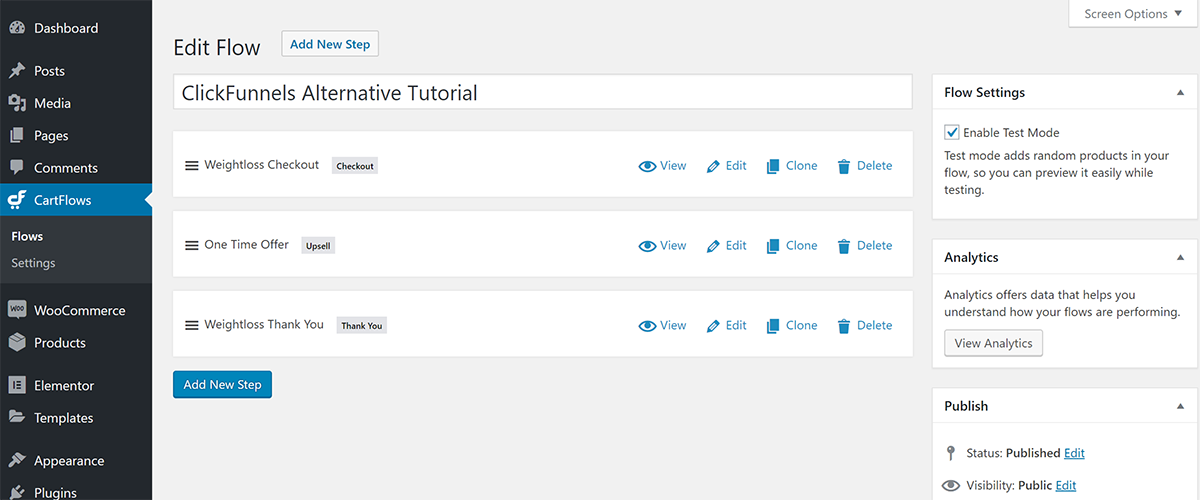 The Best ClickFunnels Alternative For WordPress CartFlows created Flows