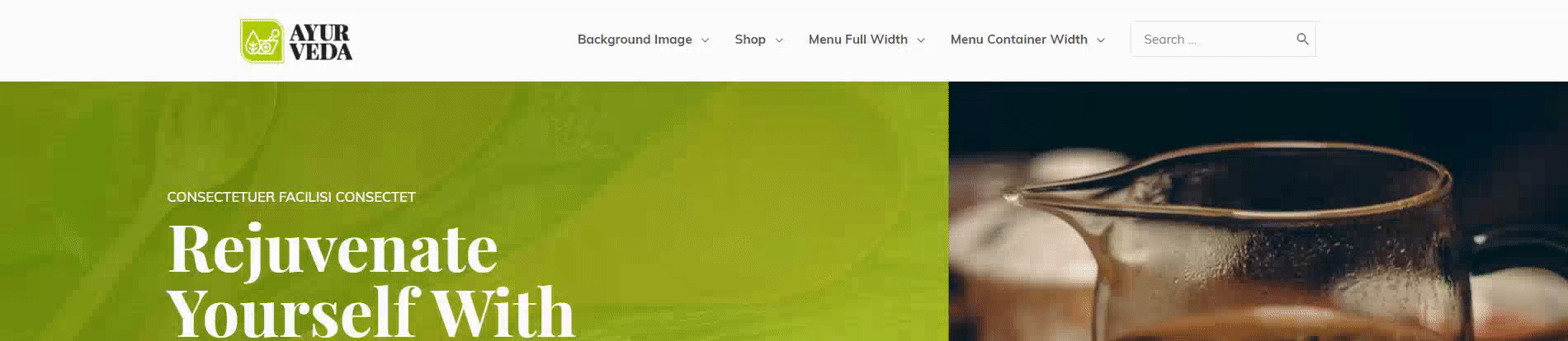 Display Submenu Just Below the Header Astra Mega Menu