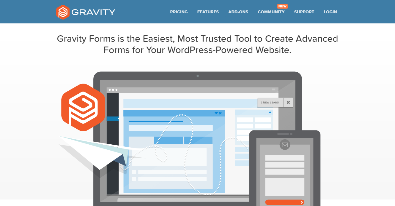 10 Best WordPress Survey Plugins: For Surveys, Questionnaires, Polls or Quizzes Gravity Forms homepage