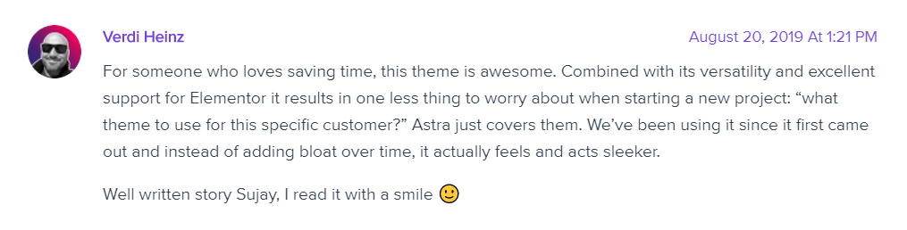 Astra 2.1 is Out with Cleaner HTML and Faster Load Time! Astra Astra 2.1 review from Verdi