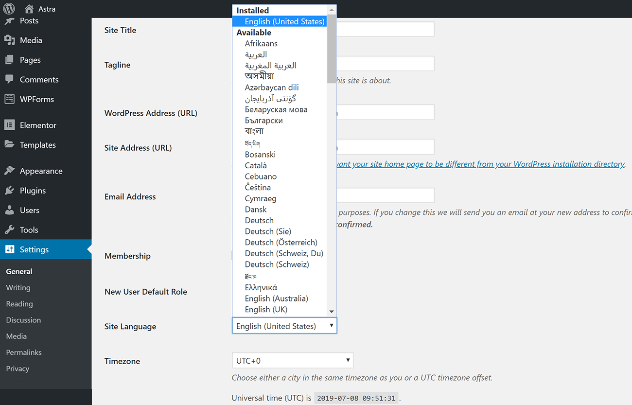 How To Make Multilingual Websites With WordPress - Step by Step Guide Language Settings