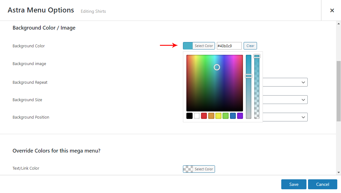 Astra is All Geared Up for WordPress 5.3! Astra mega menu options